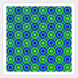 blue and green minimalist geometrical pattern Sticker